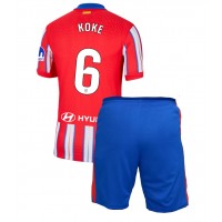 Otroški Nogometni dresi Atletico Madrid Koke #6 Domači 2024-25 Kratek Rokav (+ Kratke hlače)